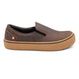 Airwalk Venice Leather Slip-On Composite Toe Work Shoes – Brown/Gum 1