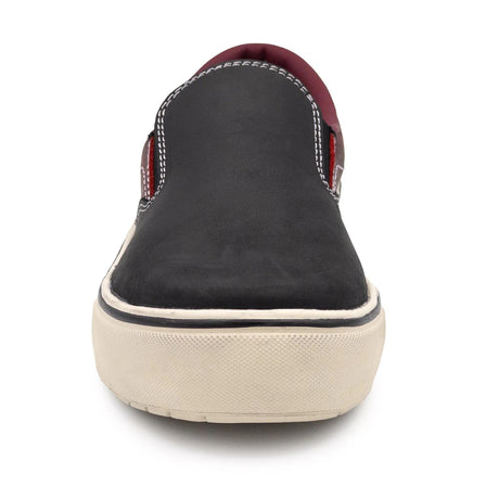 Airwalk Venice Leather Slip-On Women’s Composite Toe Work Shoes – Black/Tawny Port 8