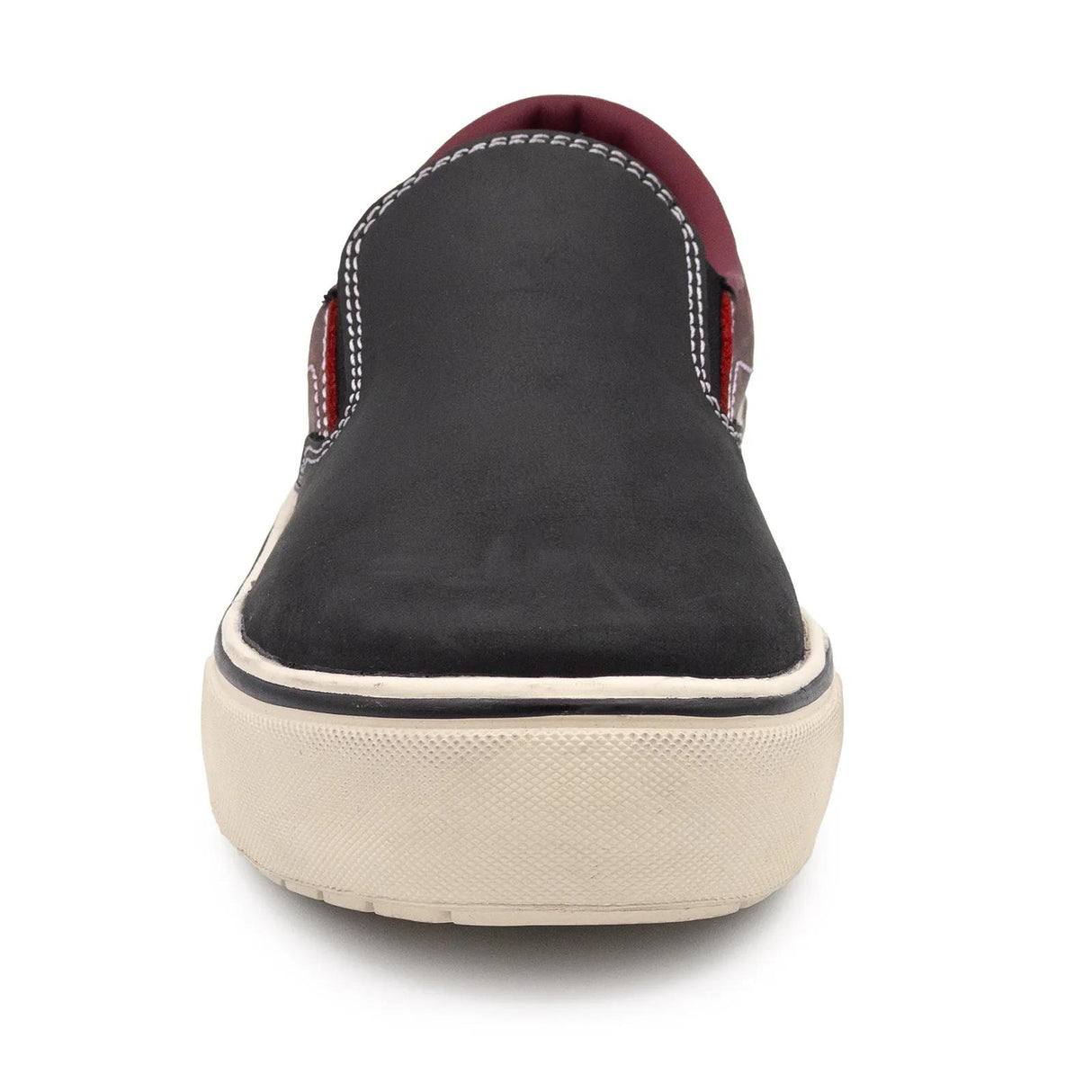 Airwalk Venice Leather Slip-On Women’s Composite Toe Work Shoes – Black/Tawny Port 8