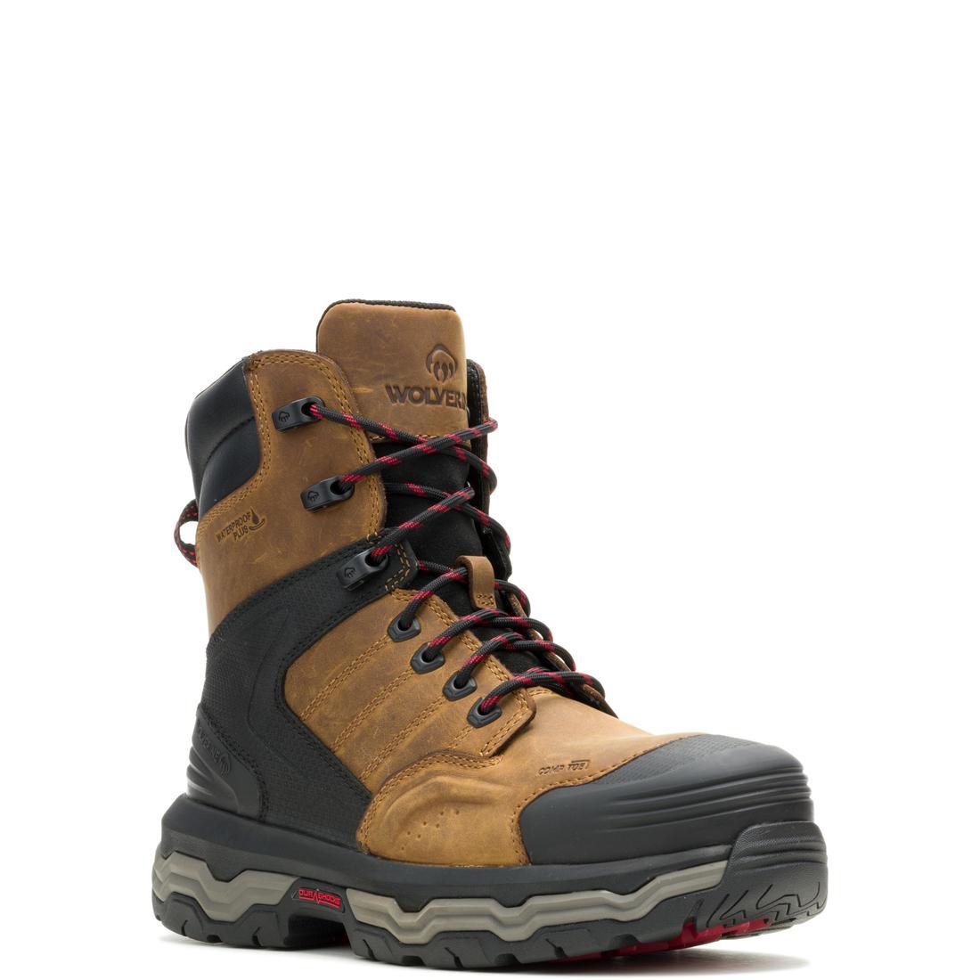 Wolverine Alpha Infinity 8" CarbonMax Work Boot Dark Tan W251105 Medial Image