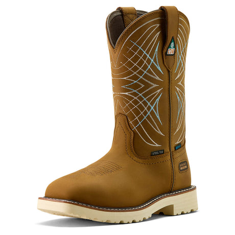 Ariat Activator Women's CSA Waterproof Steel Toe Work Boot - Brown Side