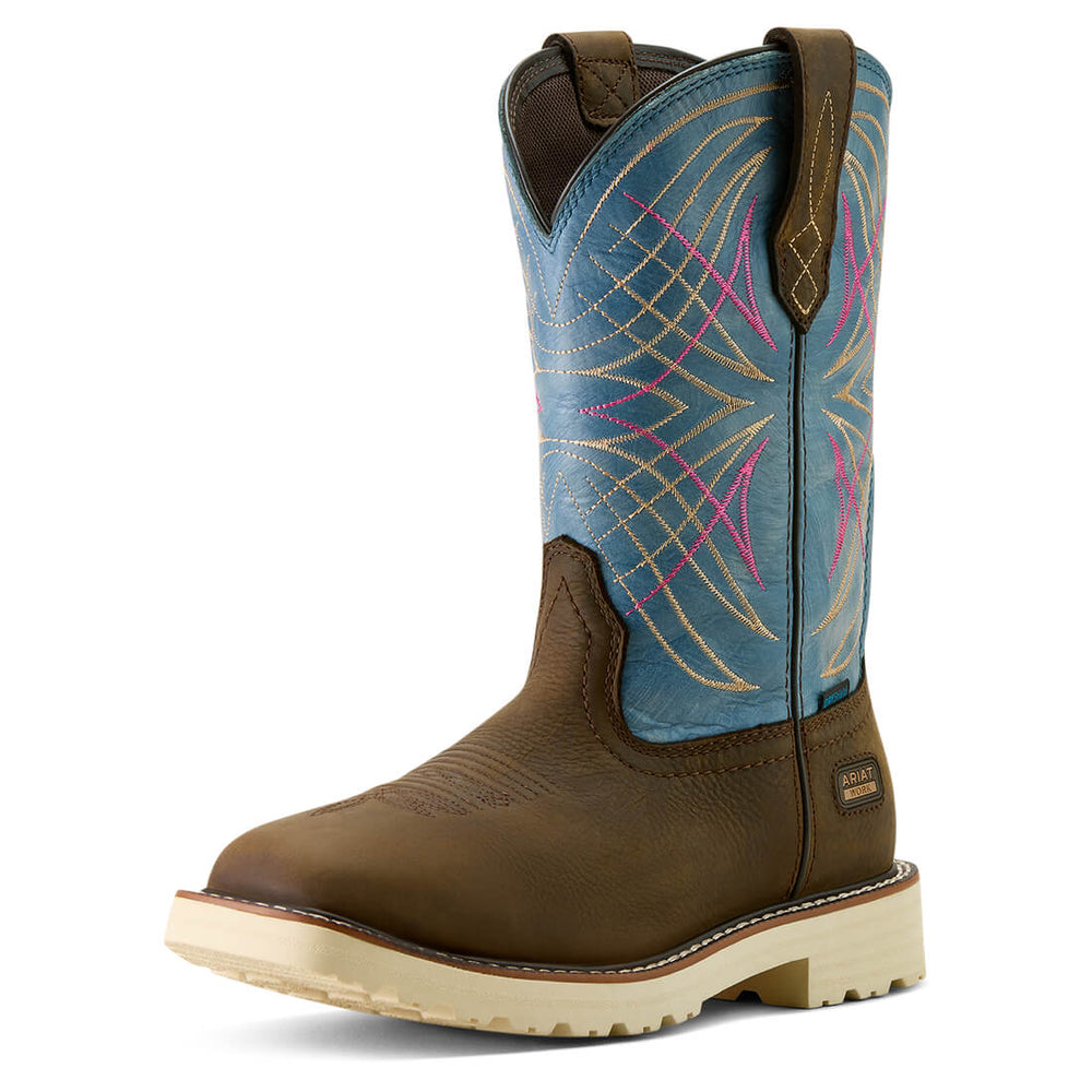 Ariat Activator Women's Waterproof Work Boot - Brown Side