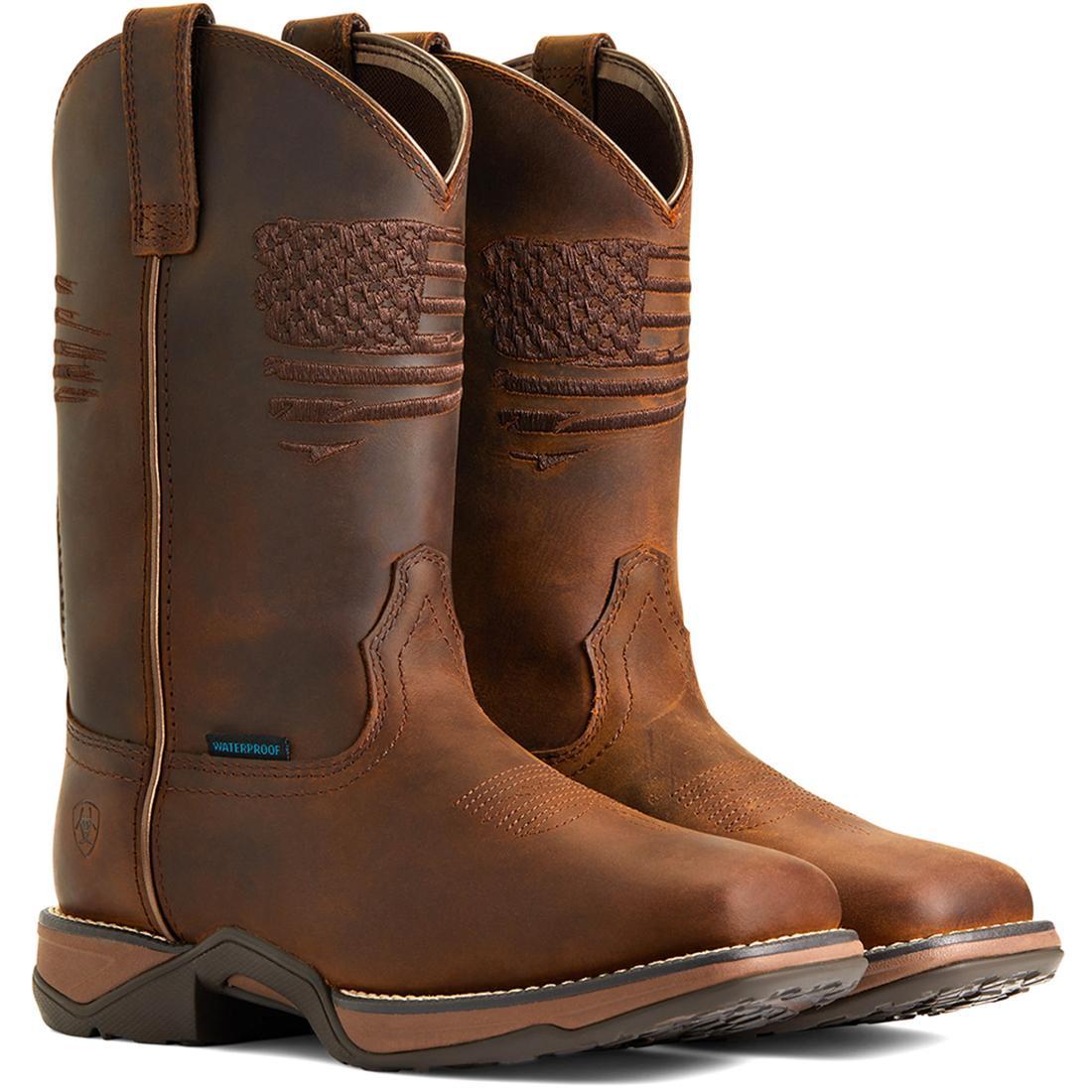 Ariat Anthem Patriot Women's Waterproof Composite Toe Work Boot - Brown Profile