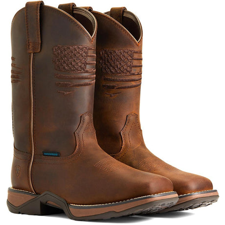 Ariat Anthem Patriot Women's Waterproof Composite Toe Work Boot - Brown Profile