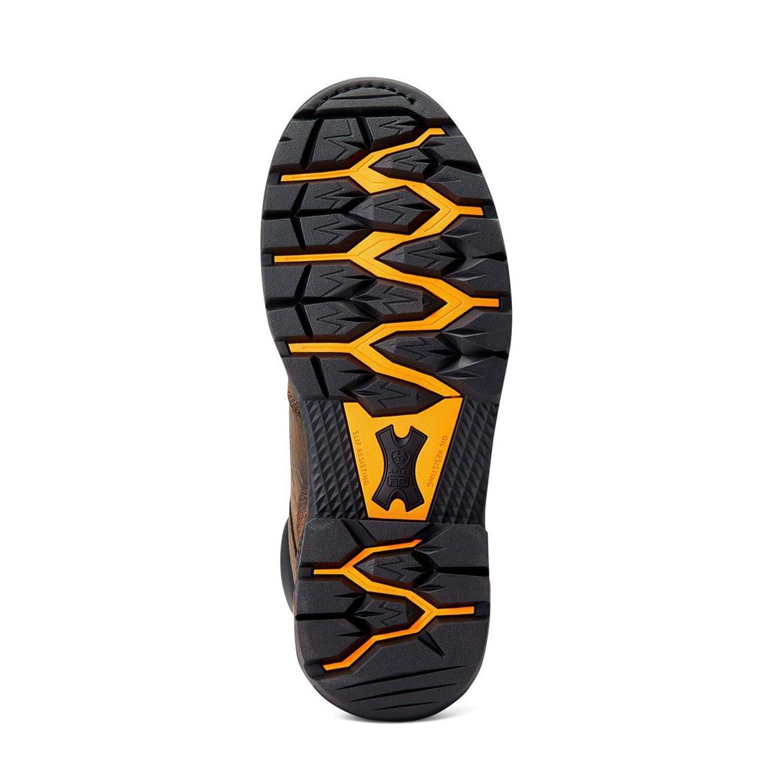 Ariat Big Rig 6 inch Composite-Toe Waterproof Work Boot Iron Coffee Sole