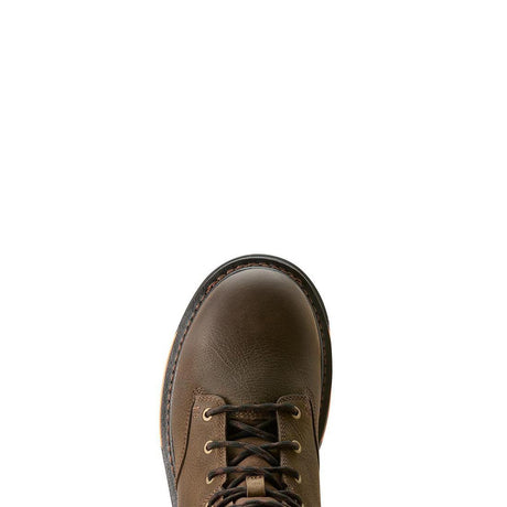 Ariat Big Rig 8 inch Soft-Toe Waterproof Boot Iron Coffee Upper