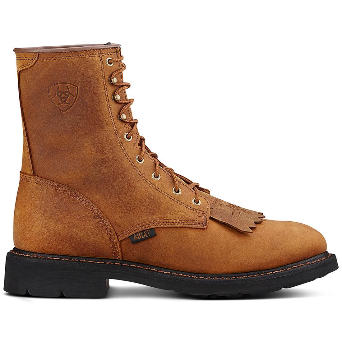 Ariat Cascade 8 inch Soft-Toe Boot Aged Bark Profile