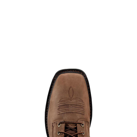 Ariat Cascade 8 inch Steel-Toe Wide Square Toe Work Boot Alamo Brown Upper