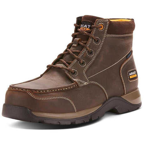 Ariat Edge LTE Composite-Toe Waterproof Chukka Work Boot Dark Brown Medial