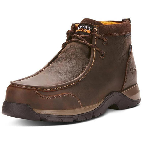 Ariat Edge LTE Composite-Toe Waterproof Moc Toe Work Boot Dark Brown Medial