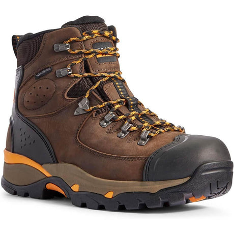 Ariat Endeavor 6 inch Soft-Toe Waterproof Work Boot Chocolate Brown Medial