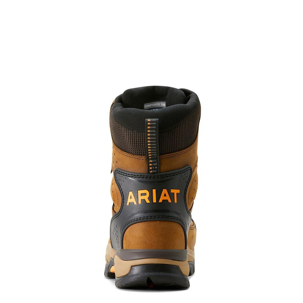 Ariat Endeavor 8 inch Carbon-Toe Waterproof Insulated Work Boot Dusted Brown Side