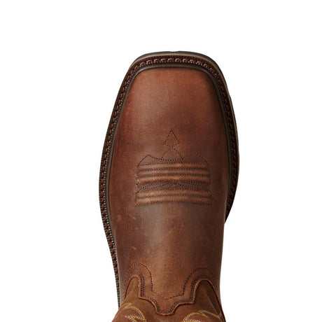 Ariat Groundbreaker Soft-Toe Wide Square Toe Boot Brown Sole
