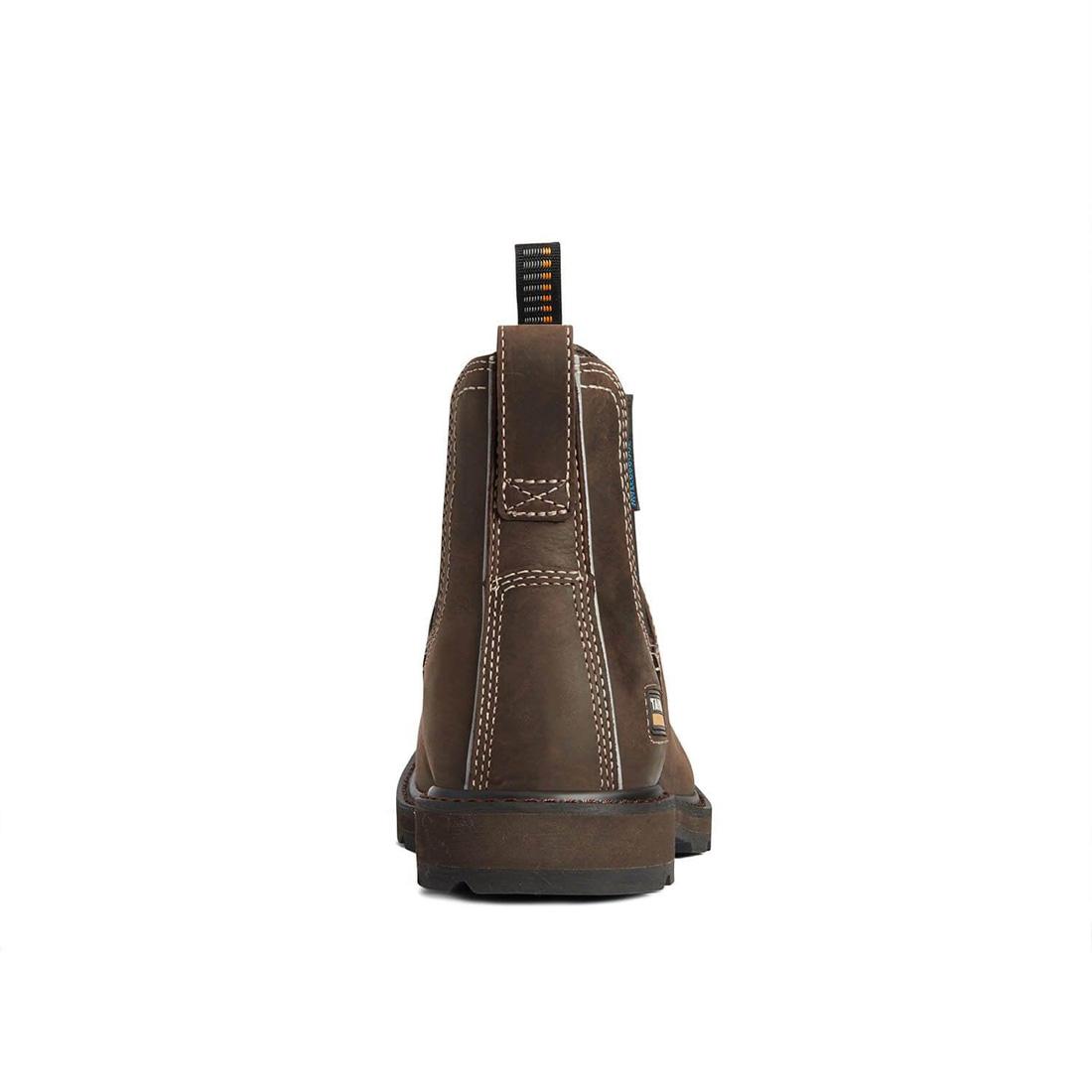 Ariat Groundbreaker Soft-Toe Waterproof Chelsea Boot Brown Heel