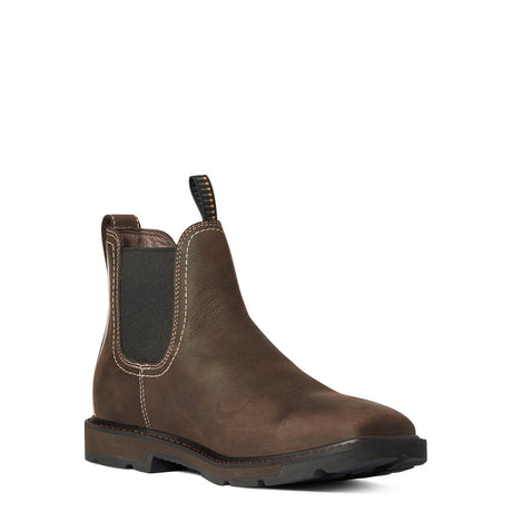Ariat Groundbreaker Soft-Toe Waterproof Chelsea Boot Brown Medial