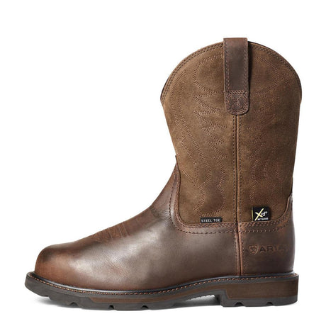 Ariat Groundbreaker Steel-Toe MetGuard Work Boot Brown Side
