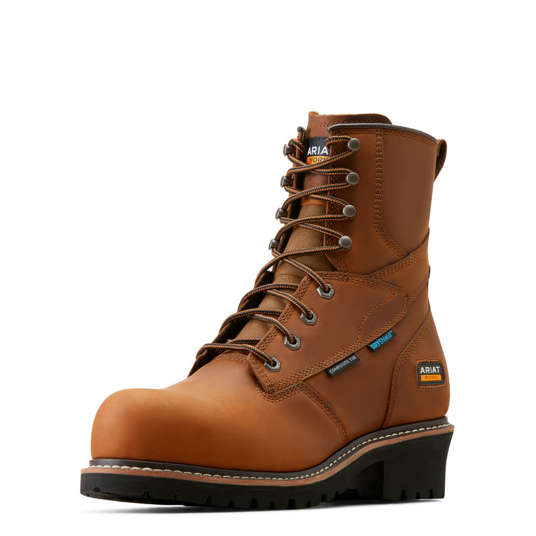Ariat Logger Shock Shield Composite-Toe Waterproof Work Boot Copper Brown Side