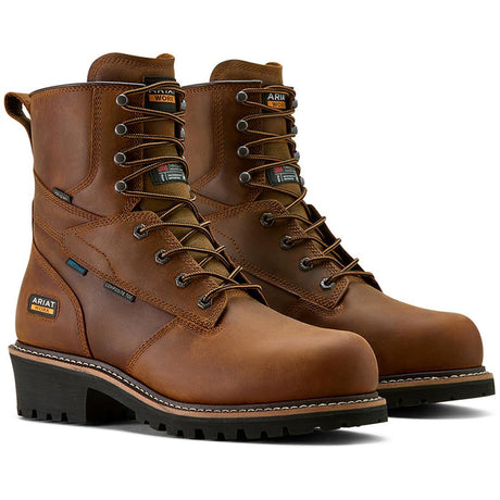 Ariat Logger Shock Shield Composite-Toe Waterproof Insulated Work Boot Copper Brown Profile