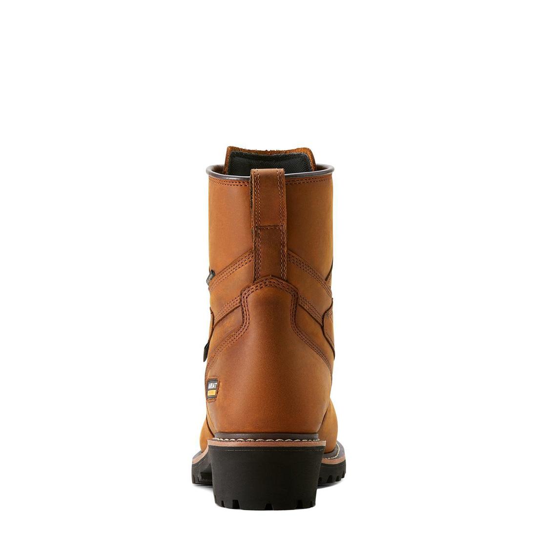 Ariat Logger Shock Shield Composite-Toe Waterproof Insulated Work Boot Copper Brown Upper