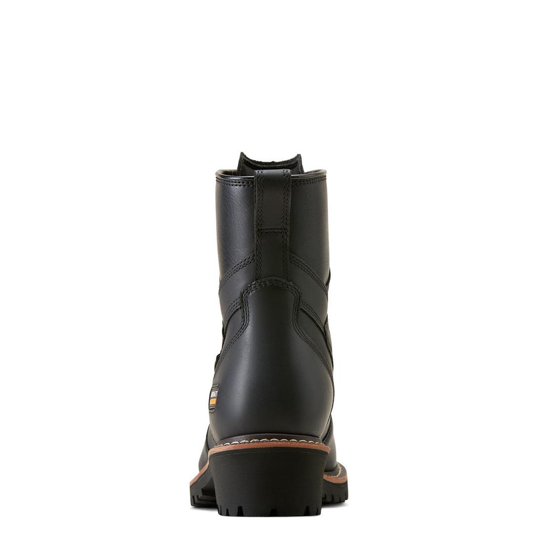 Ariat Logger Shock Shield Soft-Toe Waterproof Boot Black Heel