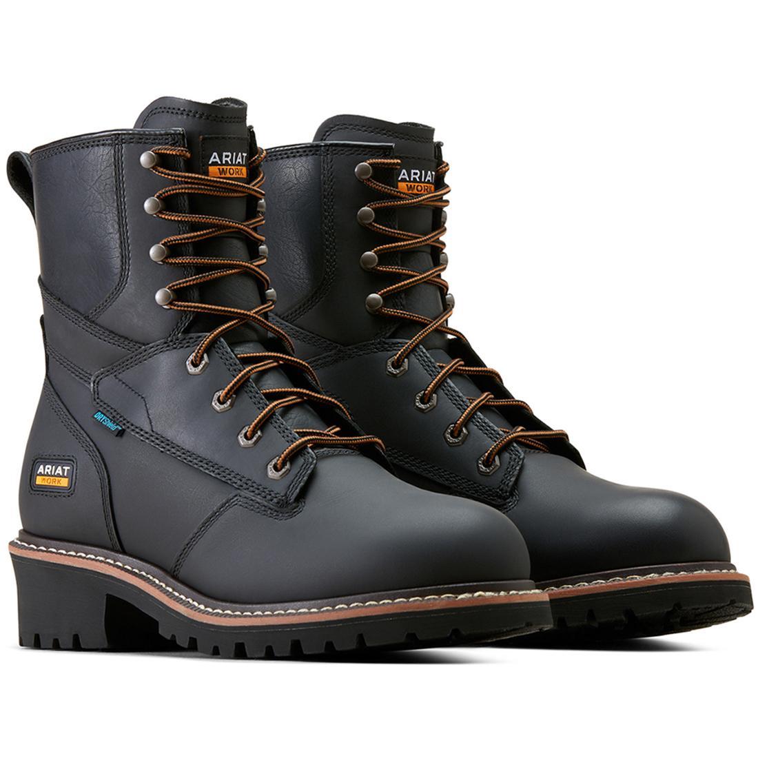 Ariat Logger Shock Shield Soft-Toe Waterproof Boot Black Profile
