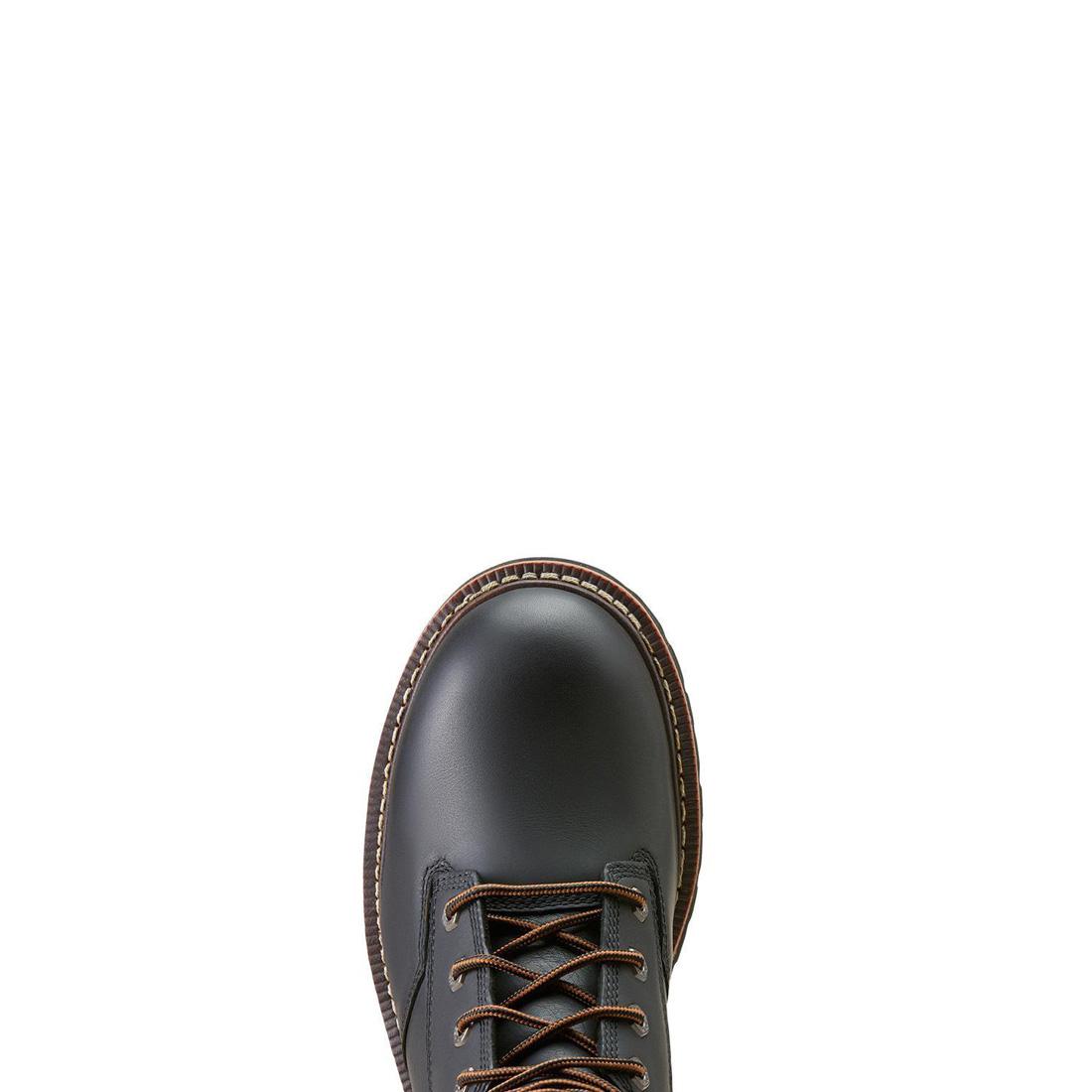 Ariat Logger Shock Shield Soft-Toe Waterproof Boot Black Upper