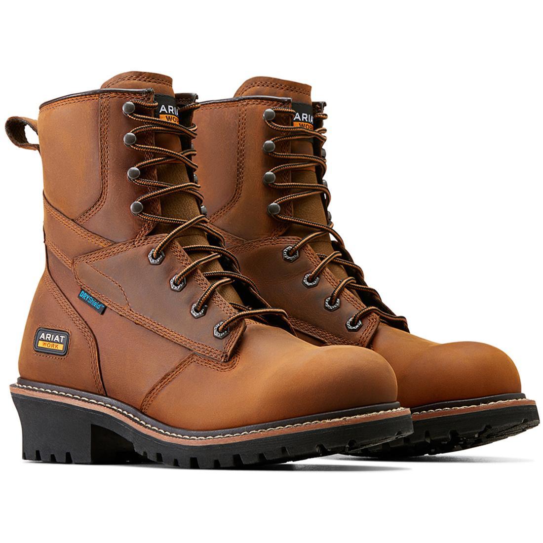 Ariat Logger Shock Shield Soft-Toe Waterproof Boot Copper Brown Profile