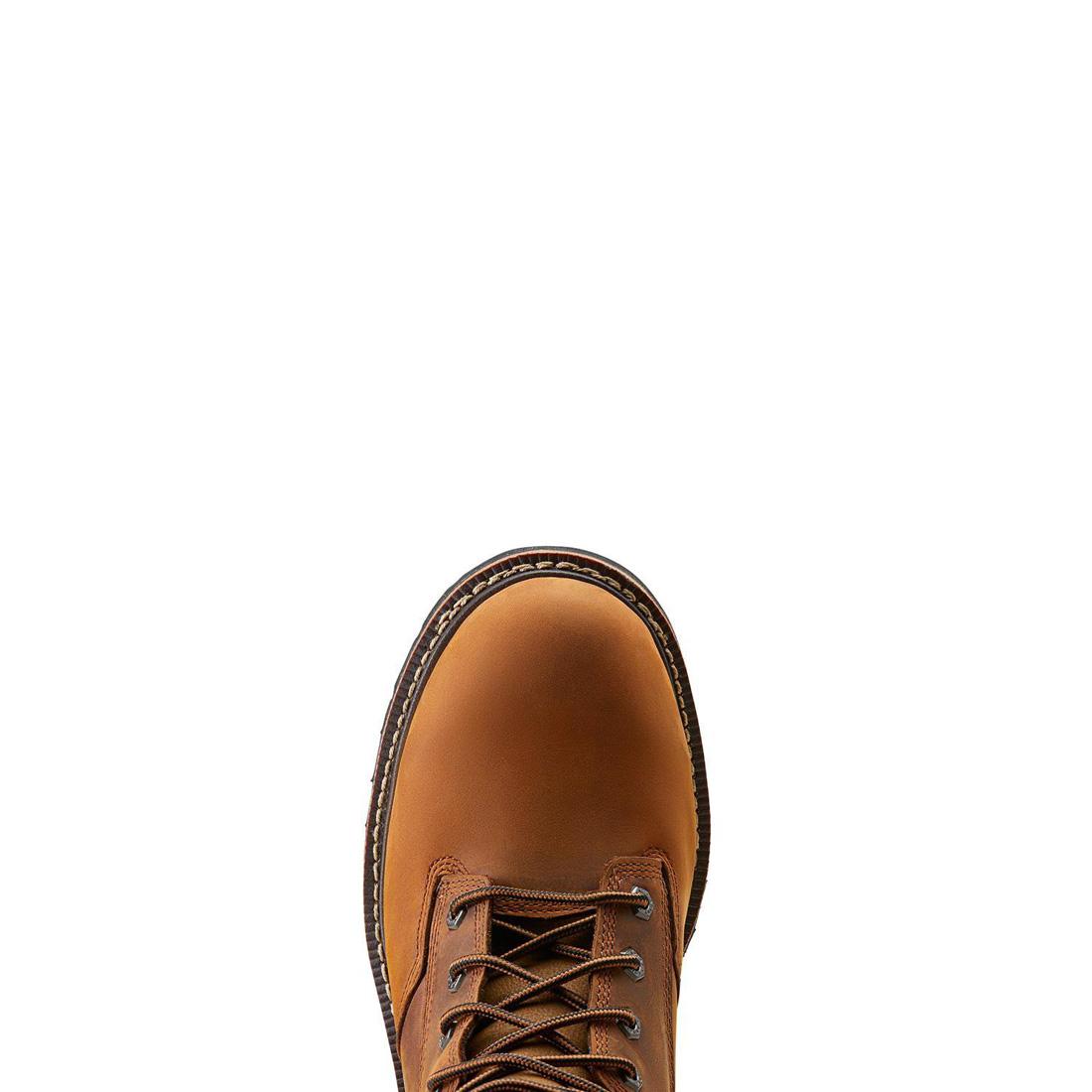 Ariat Logger Shock Shield Soft-Toe Waterproof Boot Copper Brown Sole