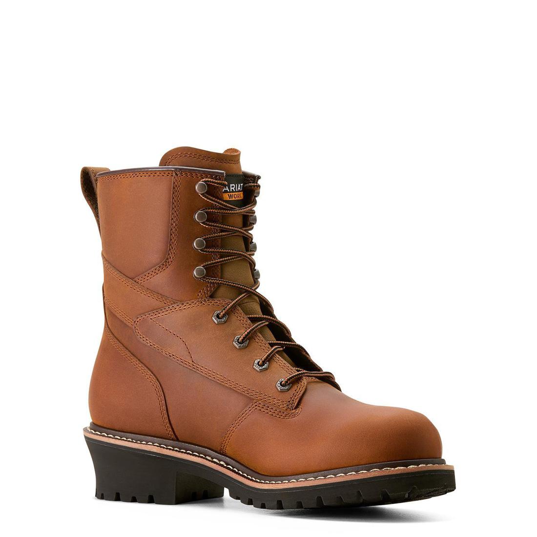 Ariat Logger Shock Shield Soft-Toe Waterproof Insulated Boot Copper Brown Profile