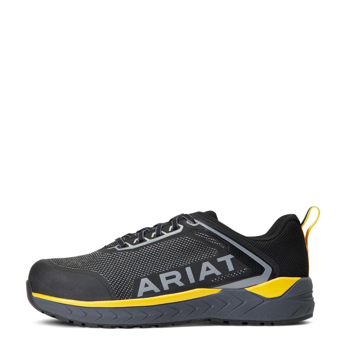 Ariat Outpace Composite-Toe SD Work Shoe Charcoal Side