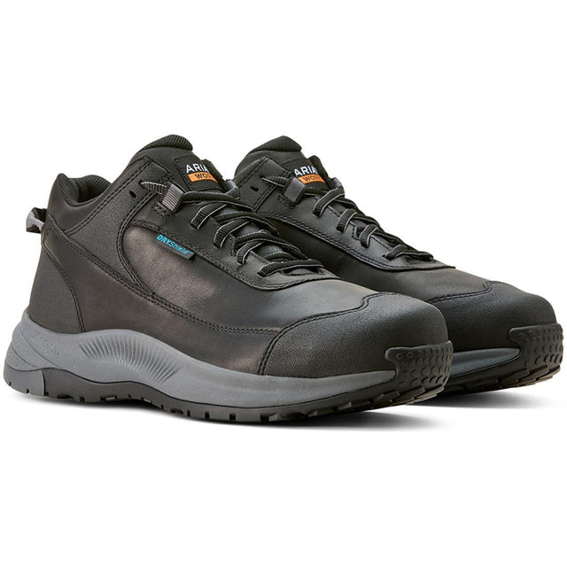 Ariat Outpace Shift Composite-Toe Waterproof Work Shoe Black Profile