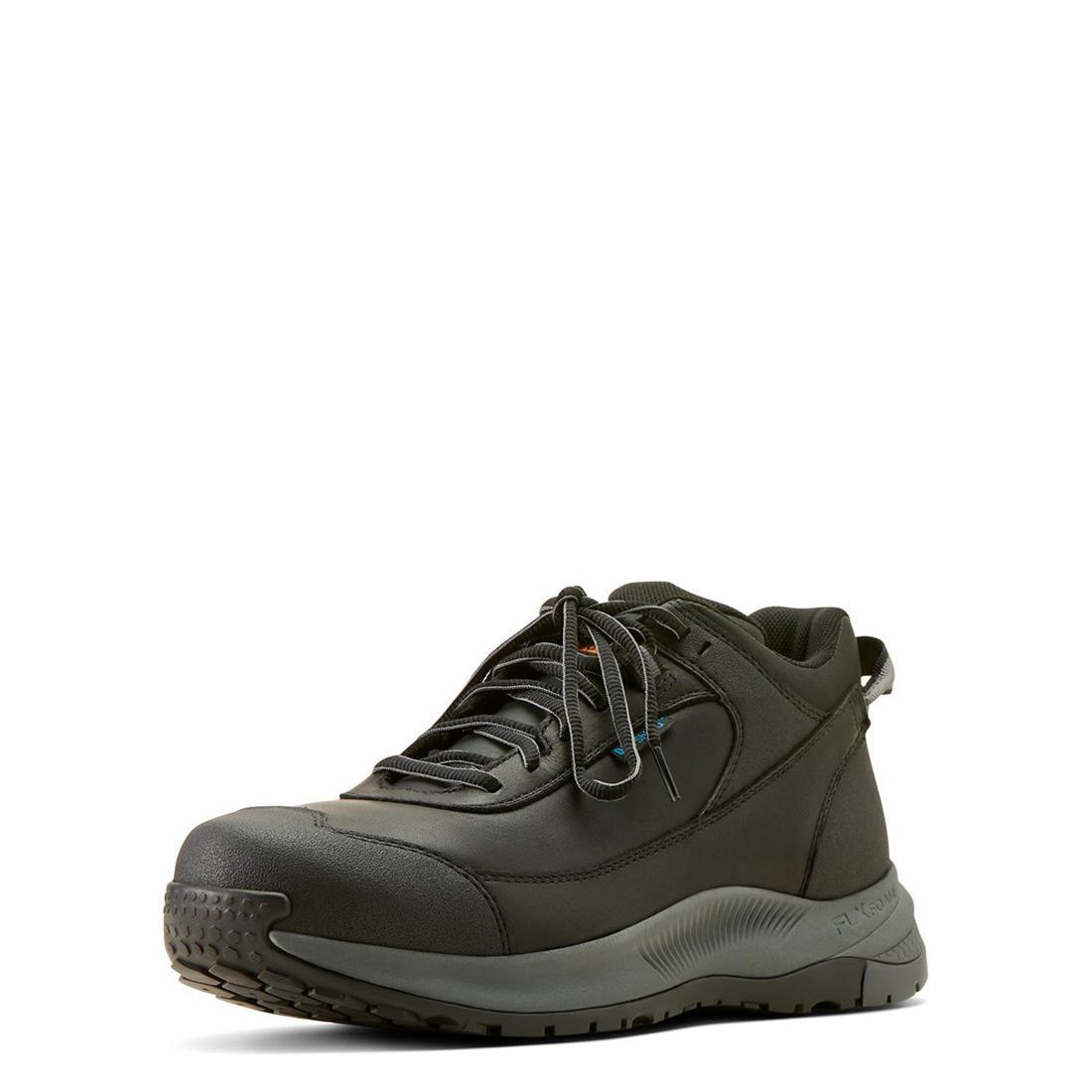 Ariat Outpace Shift Composite-Toe Waterproof Work Shoe Black Side