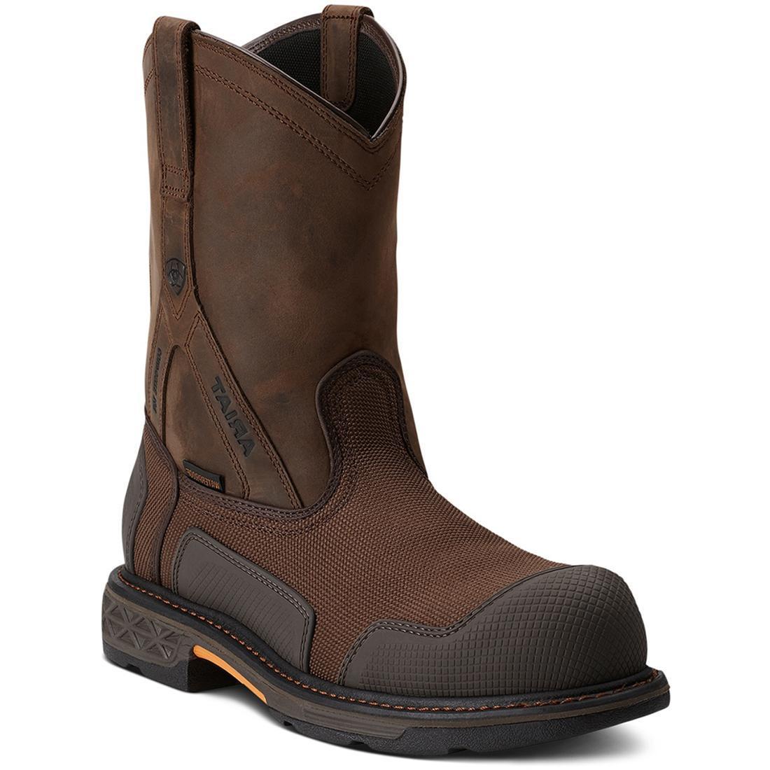 Ariat OverDrive XTR Composite-Toe Waterproof Work Boot Brown Cordura Profile