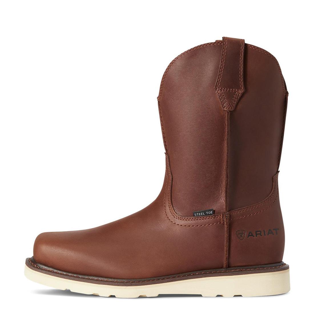 Ariat Rambler Steel-Toe Wedge Work Boot Foothill Brown Side