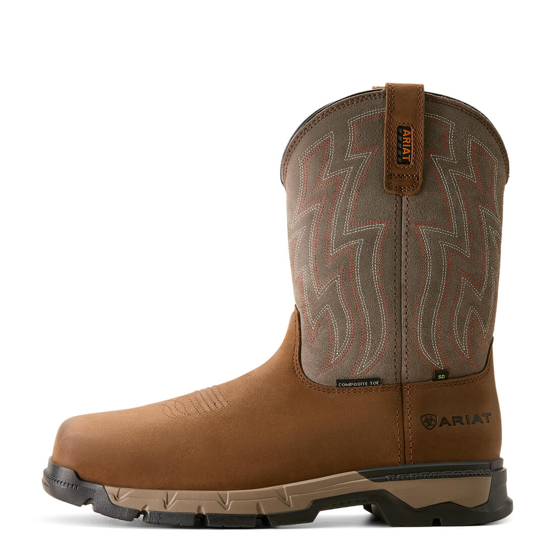 Ariat Rebar Flex Composite-Toe SD Work Boot Distressed Brown Detail