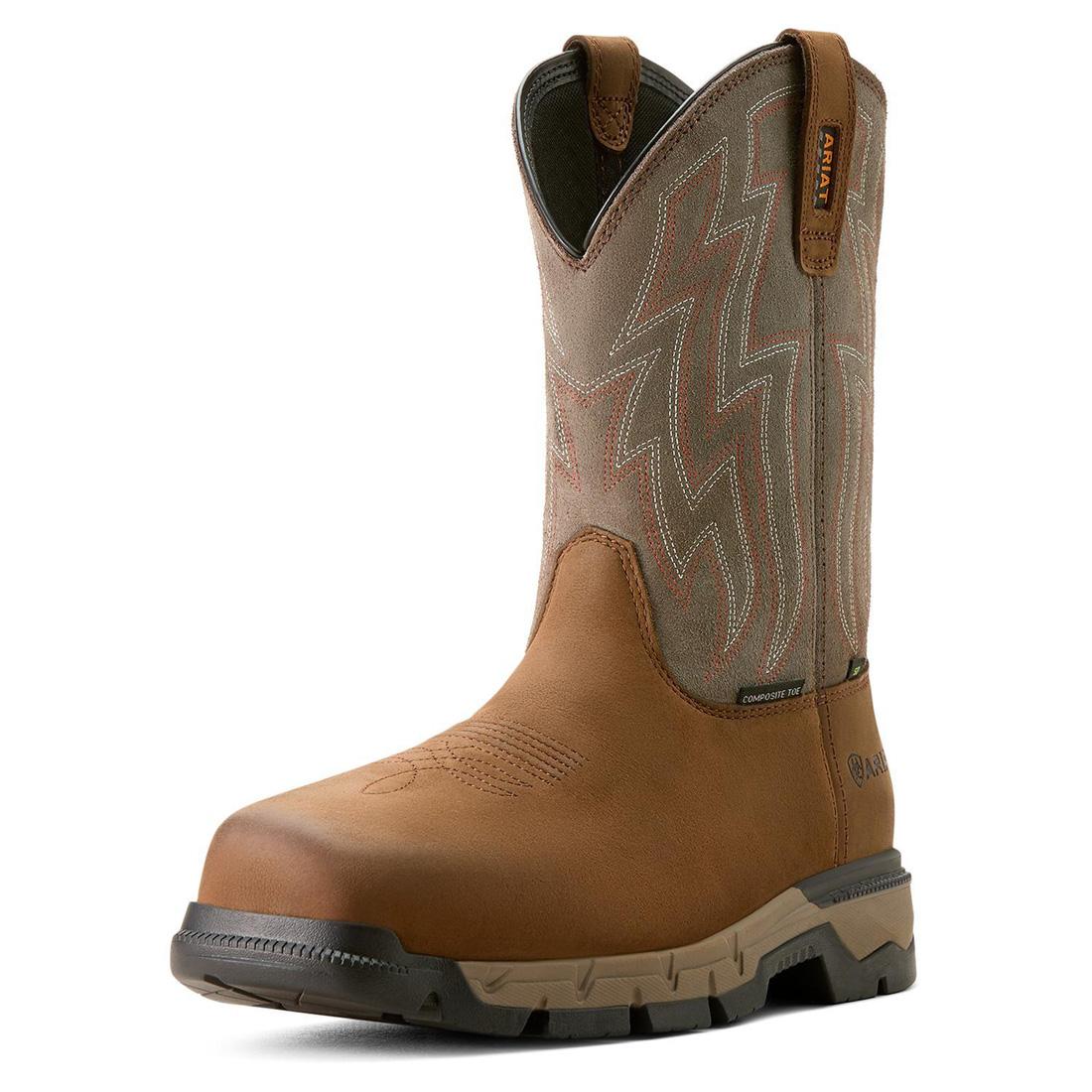 Ariat Rebar Flex Composite-Toe SD Work Boot Distressed Brown Side