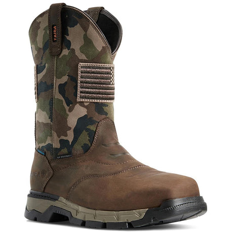 Ariat Rebar Flex Patriot Composite-Toe Waterproof Work Boot Dark Brown Profile