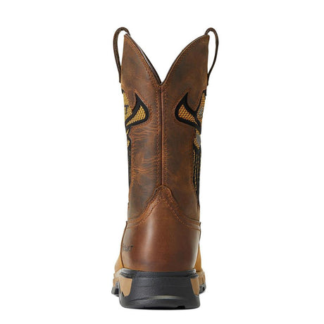 Ariat Rebar Flex VentTEK Incognito Soft-Toe Western Boot Dark Earth Heel