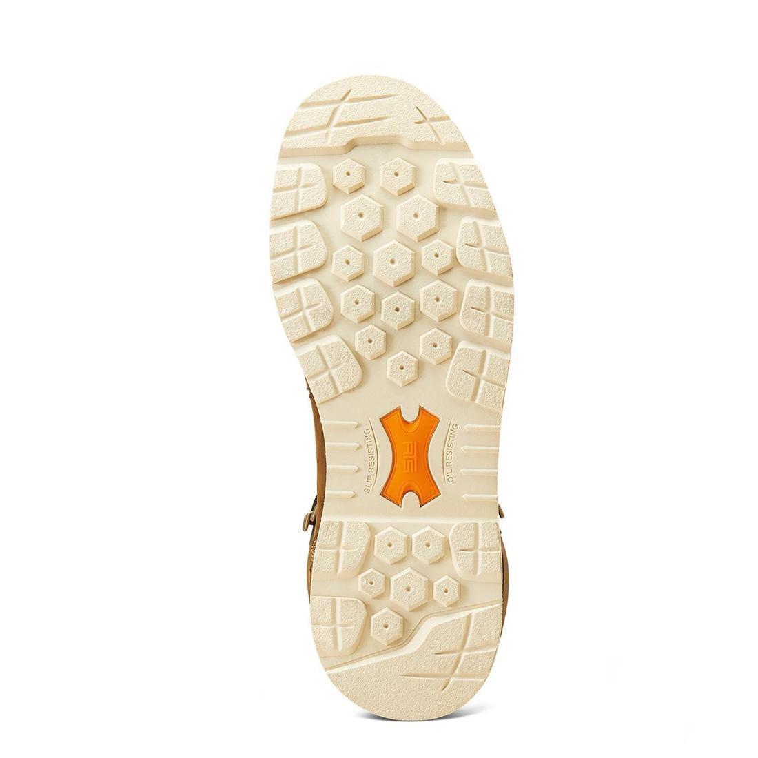 Ariat Rebar Lift 8 inch Soft-Toe Waterproof Boot Distressed Brown Sole