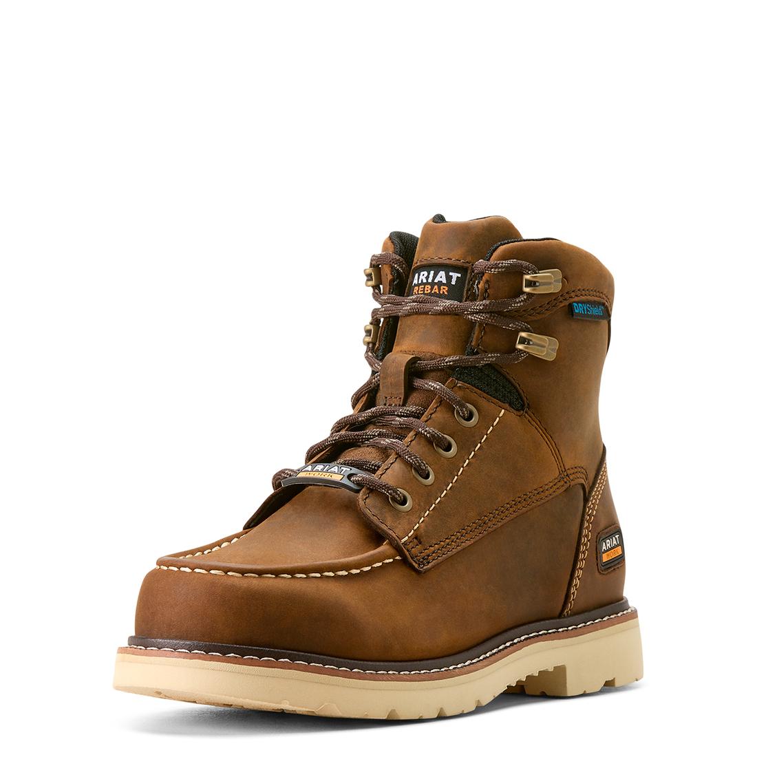 Ariat Rebar Lift Women's Waterproof Work Boot - Brown Sole