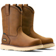 Ariat Rebar Soft-Toe Waterproof Pull-On Wedge Boot Distressed Brown Profile