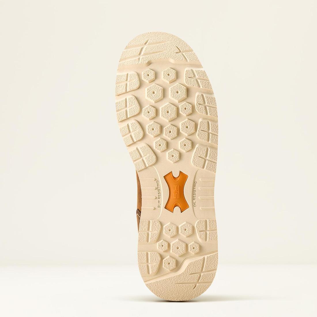 Ariat Rebar Soft-Toe Waterproof Pull-On Wedge Boot Distressed Brown Sole