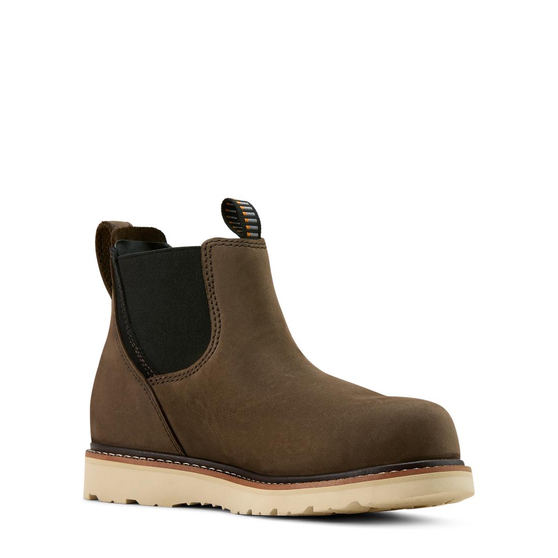 Ariat Rebar Wedge Chelsea Women's Waterproof Composite Toe Work Boot - Grey Medial