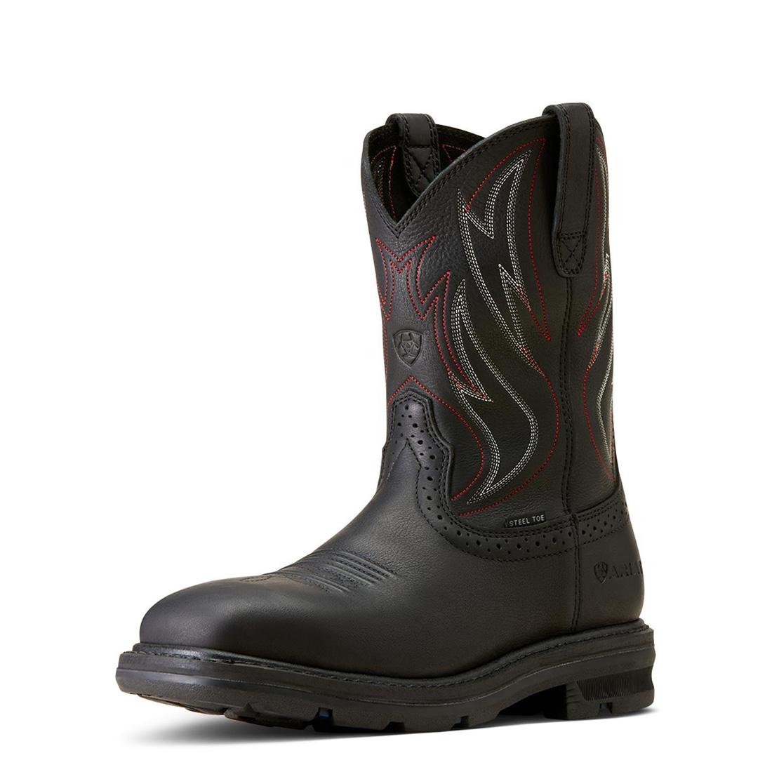 Ariat Sierra Shock Shield Steel-Toe Work Boot Black Side