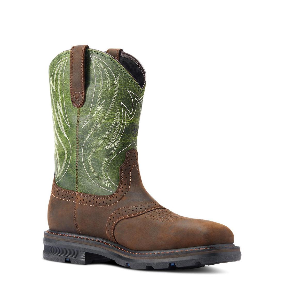 Ariat Sierra Shock Shield Steel-Toe Work Boot Dark Brown Medial