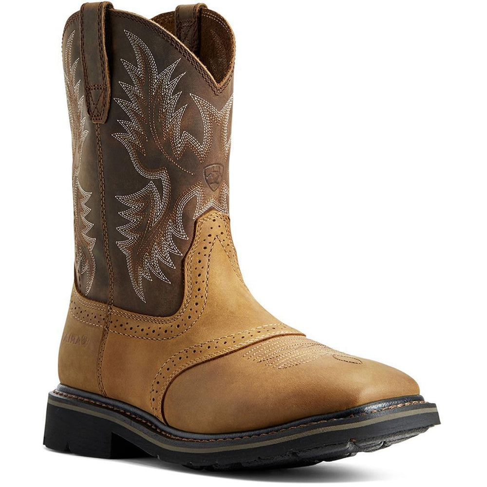 Ariat Sierra Soft-Toe Wide Square Toe Boot Aged Bark Profile