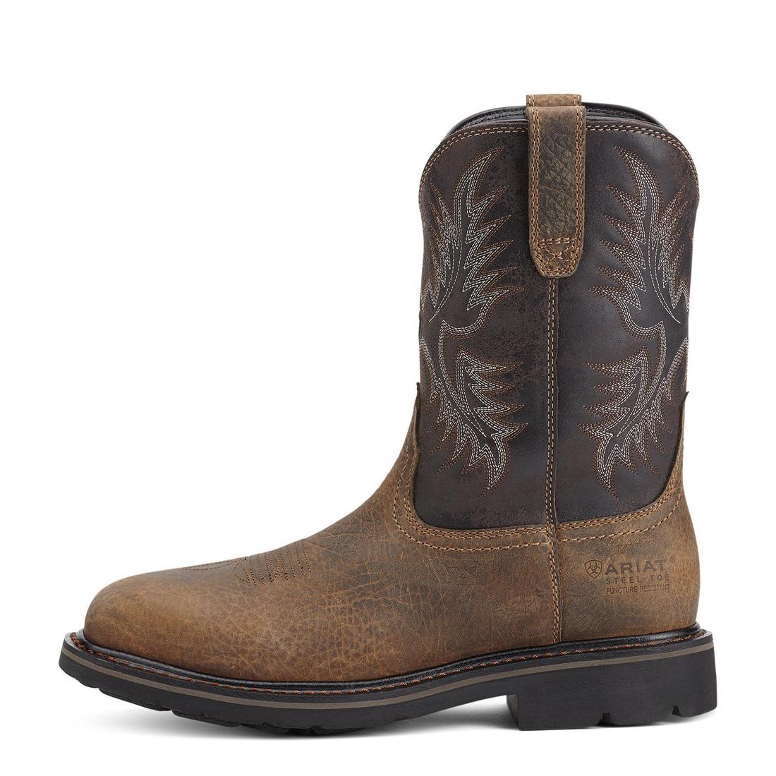 Ariat Sierra Steel-Toe Puncture Resistant Work Boot Earth Heel