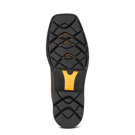 Ariat Sierra Steel-Toe Wide Square Toe Work Boot Dark Brown Sole