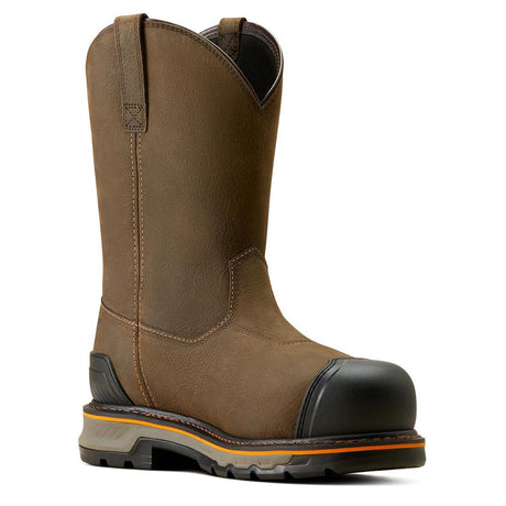 Ariat Stump Jumper BOA Composite-Toe Waterproof Pull-On Work Boot Iron Coffee Profile