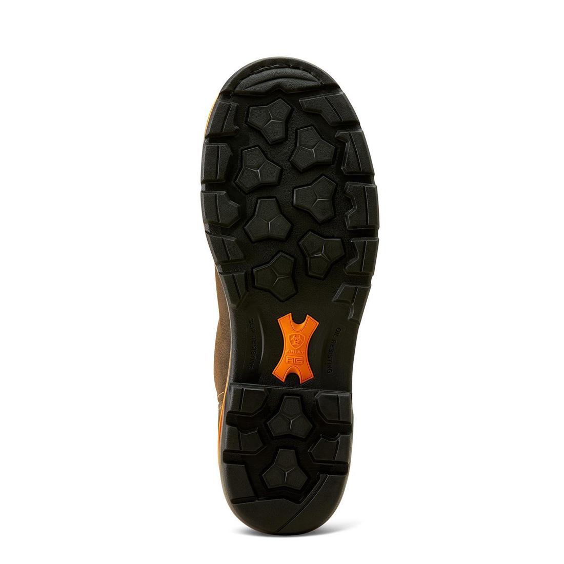 Ariat Stump Jumper BOA Composite-Toe Waterproof Pull-On Work Boot Iron Coffee Medial